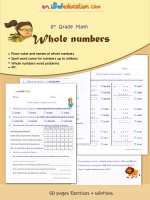 6th grade whole numbers worksheets
