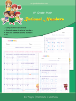 Grade 6 Rational numbers worksheets with solutions