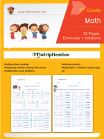 Grade 6 Multiplication worksheets with solutions