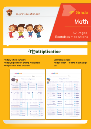 Grade 6 Multiplication worksheets with solutions
