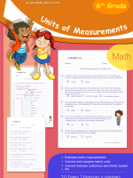 Grade 6 Units of measurements worksheets with solutions