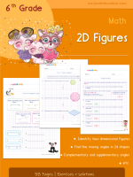 Grade 6 Two-dimensional figures worksheets with solutions