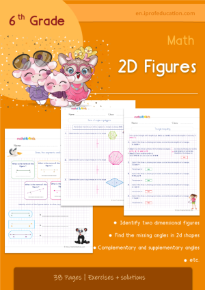 Grade 6 Two-dimensional figures worksheets with solutions