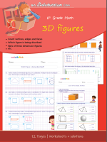 Grade 6 Three-dimensional figures worksheets with solutions