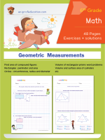 Grade 6 Geometric measurements worksheets with solutions