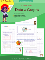 Grade 6 Data and Graphs worksheets with solutions